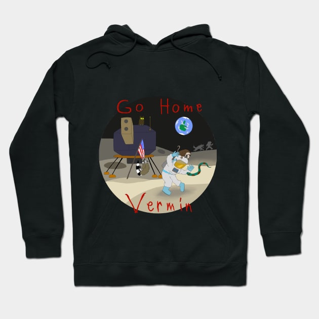 Vermin Go Home Hoodie by artwindau